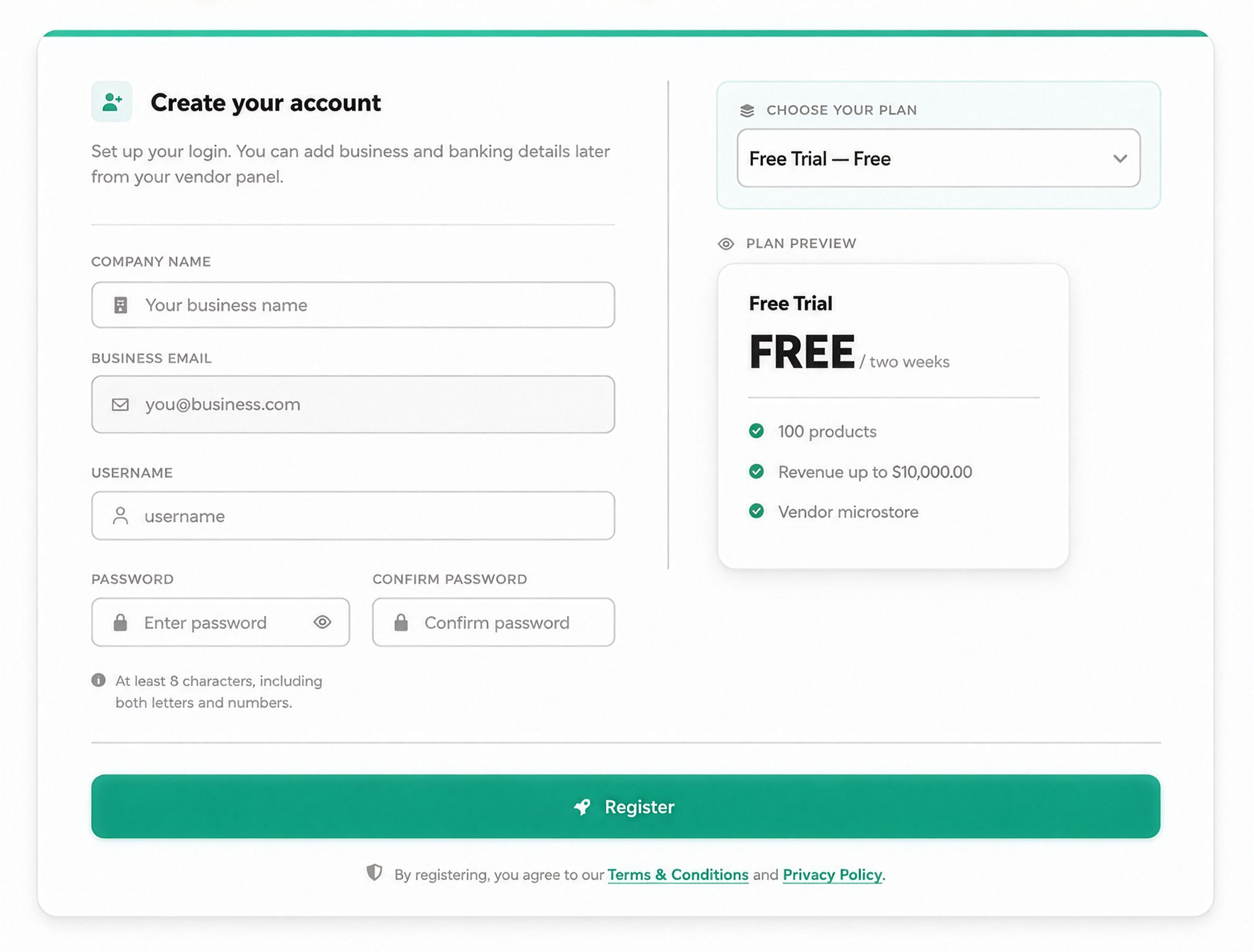 Step 1 Create Your Account