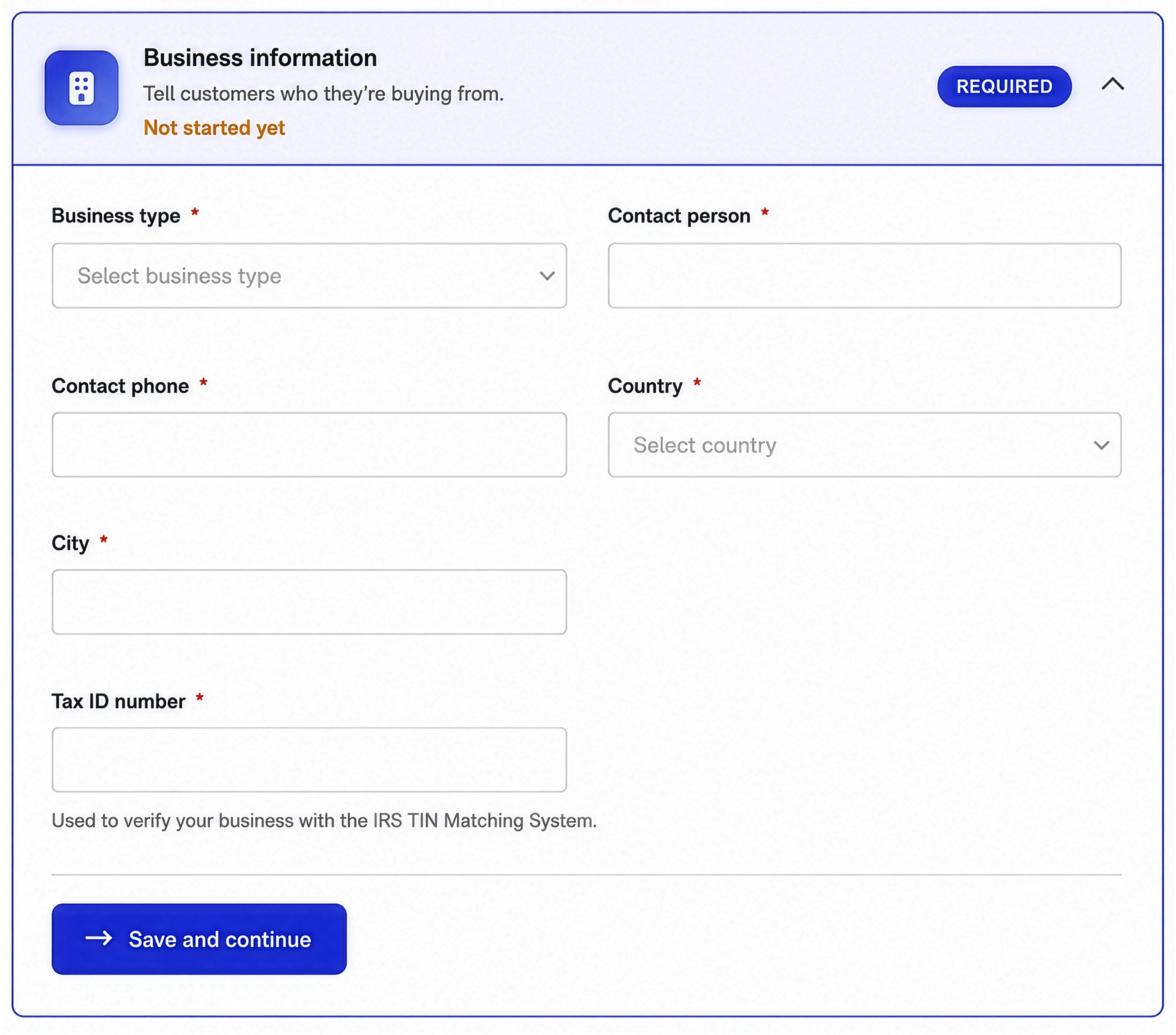 Step 5 Add Business Information