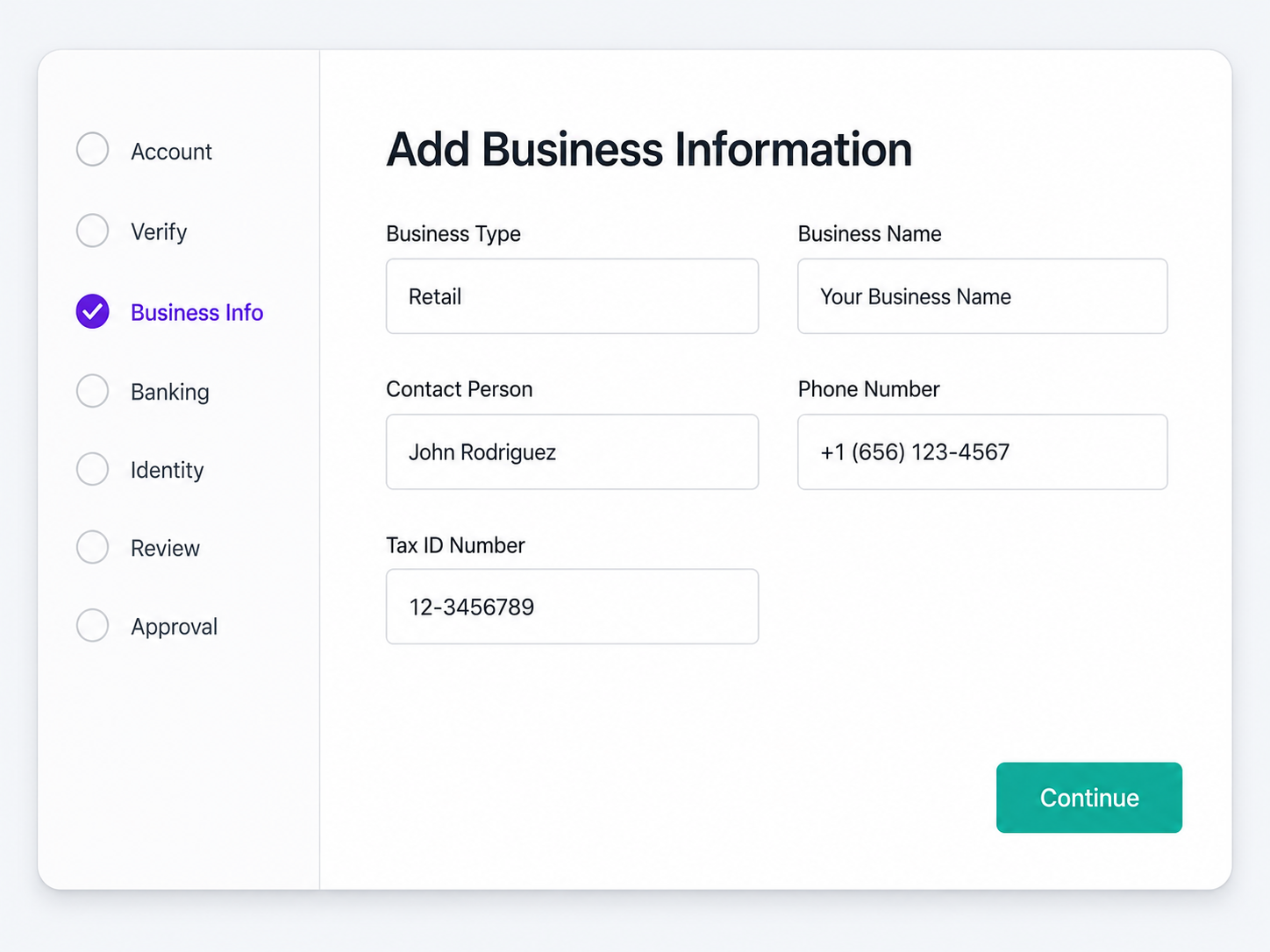 Step 3 Add Business Information